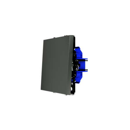 Проходной переключатель встраиваемый Voltum S70 одноклавишный 10А, (титан)