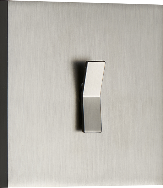 Donel N96 выключателя звонкового типа на 1 тумблер, клавиша Angle, 10AX 250V, Вороненая сталь, серия DT