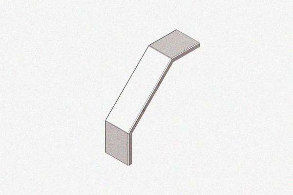 Крышка лотка замкового КЛСЗ 200х65-90 УТ1,5 для поворота трассы вниз на 90, горячее цинкование, S1,5