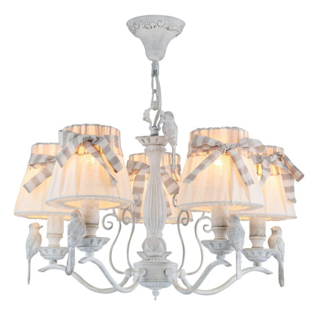 Люстра 5*E14 40Вт Белый Антик IP20 Bird ARM013-05-W Maytoni