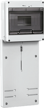 Панель для установки счетчика ПУ3/2-8 3-фазн. с боксом для автоматов модульных серий (8 мод.) (200x4