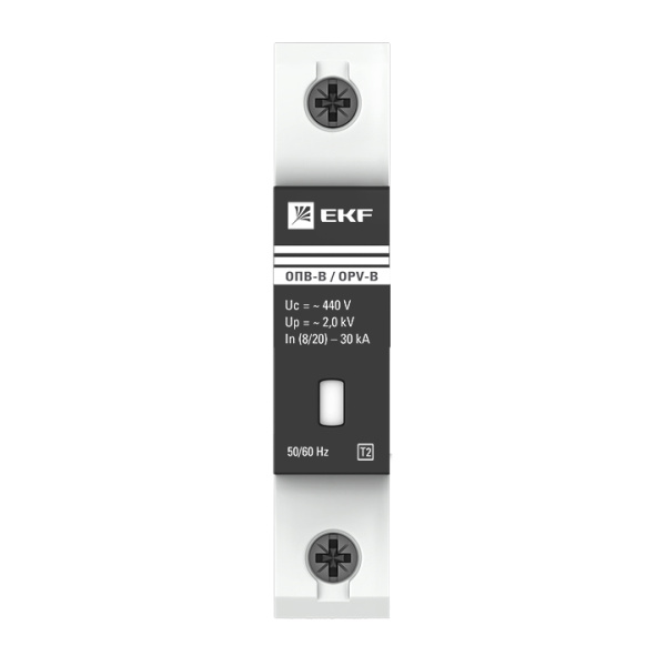Ограничитель импульсных напряжений ОПВ-B/1P In 30кА 400В с сигн. EKF PROxima 