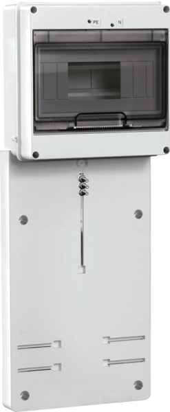 Панель для установки счетчика ПУ3/2-8 3-фазн. с боксом для автоматов модульных серий (8 мод.) (200x4