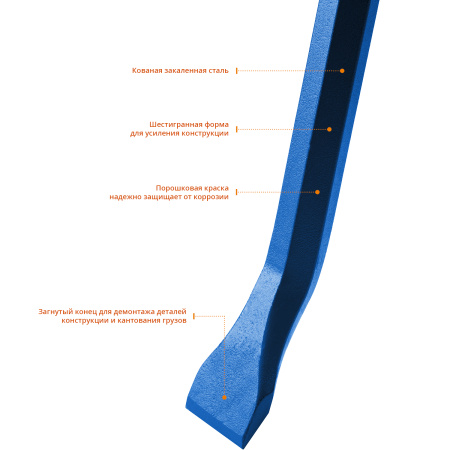 Монтировка-лом "ТИТАН", 1200 мм, шестигранная, ЗУБР