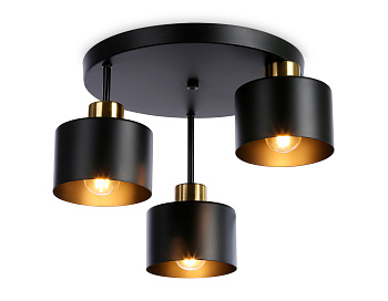 Подвесной светильник в стиле лофт TR8121/3 BK/BS черный/латунь E27*3 max 40W D370*265 Ambrella Light