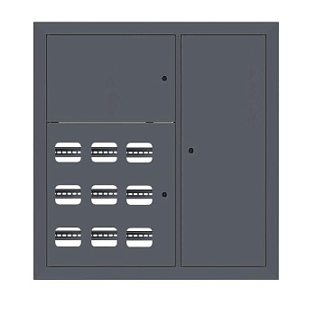 Щит этажный 9 кв, RAL7016 3 окна в ряд по гориз, (1000х950х150) PROxima EKF