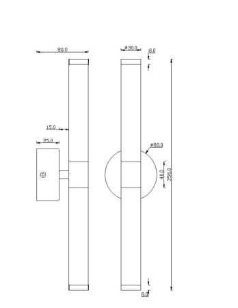 Бра 10Вт 3000K Золото IP20 Axis MOD106WL-L10G3K Technical