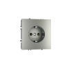 Розетка встраиваемая Voltum S70 с заземлением 16А, (сталь)