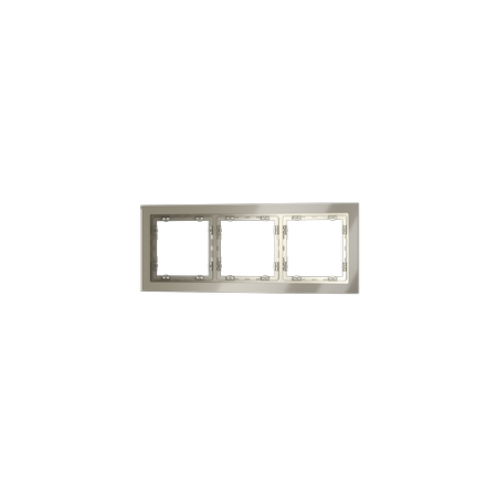 Рамка стеклянная Voltum S70 на 3 поста, (шелк, стекло)