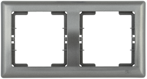 Рамка 2-местная горизонтальная РГ-2-БА BOLERO антрацит IEK