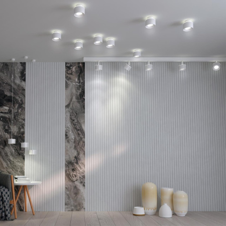 Трек.св-к для низков.шин.с перекл.цв.темп.IP20 LED 3000К/4000К/6000К 12W вниз+3W вверх бел NOVOTECH