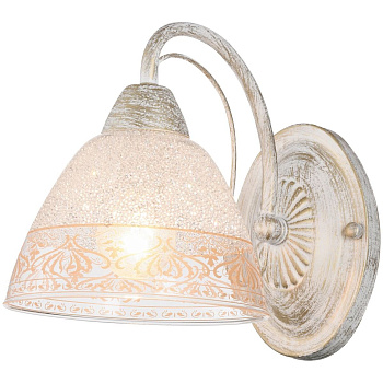 Бра Белый, Золото/Прозрачный с рисунком E14 1*60Вт 352-001-01 VELANTE