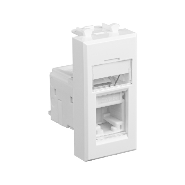 Компьютерная розетка RJ-45 модульная, кат.5е, "Avanti", "Белое облако", 1 модуль DKC Компьютерная розетка RJ-45 модульная, кат.5е, "Avanti", "Белое облако", 1 модуль DKC