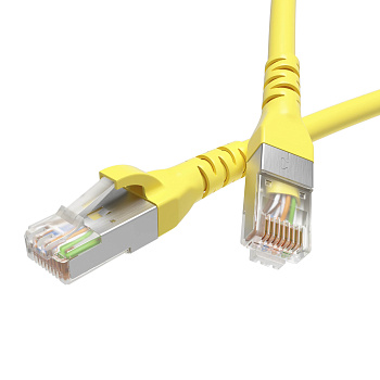 Патч-корд экранированный CAT5E F/UTP 4х2, LSZH, желтый, 5.0м DKC