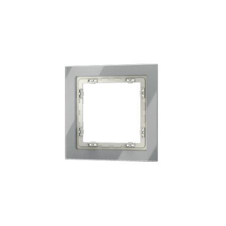 Рамка стеклянная Voltum S70 на 1 пост, (сталь, стекло)