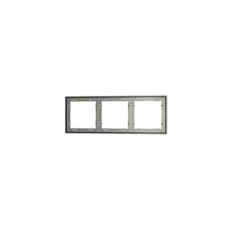 Рамка пластиковая Voltum S70 на 3 поста, (сталь)