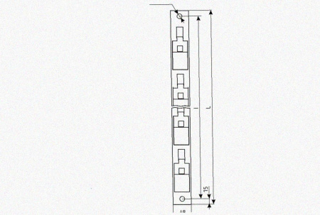 Стойка кронштейна рожкового прямолинейного К1350.001-11 УТ1,5 горячее цинкование, 13 рожков, L1690, S3,0