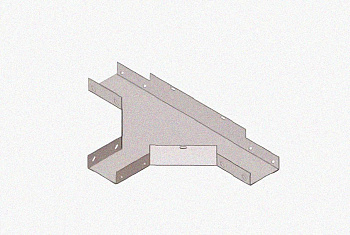 Лоток тройниковый замковый глухой ОТЗГ 200х80 УТ1,5, горячее цинкование, S1,5