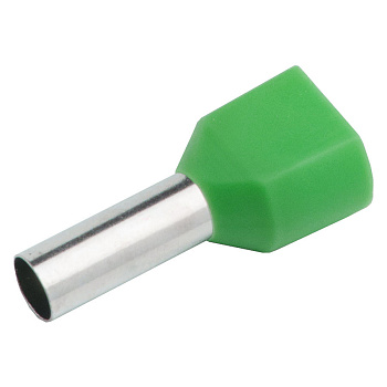 Наконечник-гильза НГИ2 GNGI-E2-2x1-8 Светло-зеленый, 100 штук General