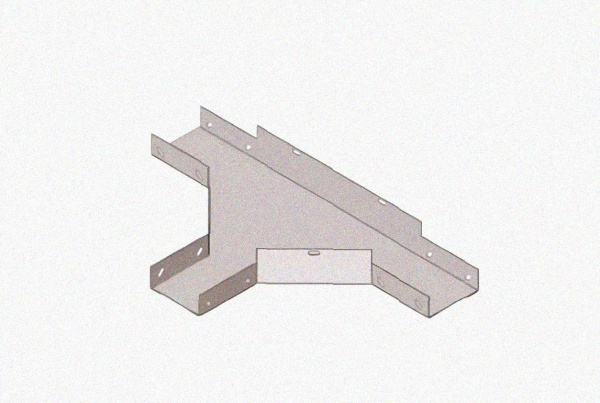 Лоток тройниковый замковый глухой ОТЗГ 200х80 УТ1,5, горячее цинкование, S1,5