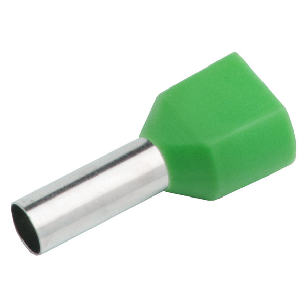 Наконечник-гильза НГИ2 GNGI-E2-2x1-8 Светло-зеленый, 100 штук General