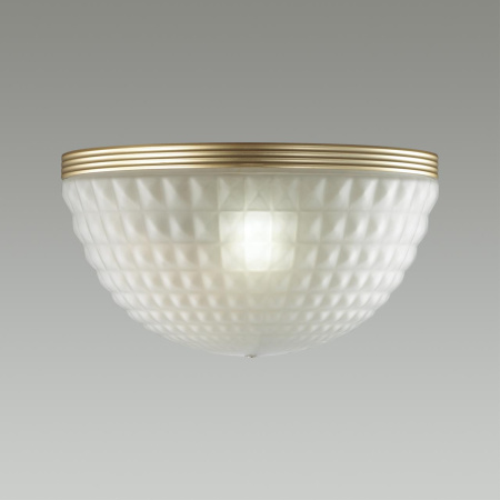 Бра E14 2*40W MALAGA золотистый/белый/стекло ODEON LIGHT