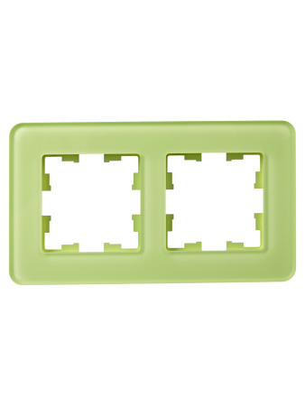 BRITE Рамка 2-мест. РУ-2-2-Бр стекло эко грин RE IEK