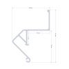 08-62 Профиль алюминиевый для натяжного потолка под светодиодн. ленту (для боковой подсветки), 30х43 мм, 2 м Apeyron