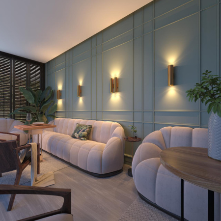 Настенный св-к E27 LED max 7W 220V DARIO золотистый/металл B ODEON LIGHT