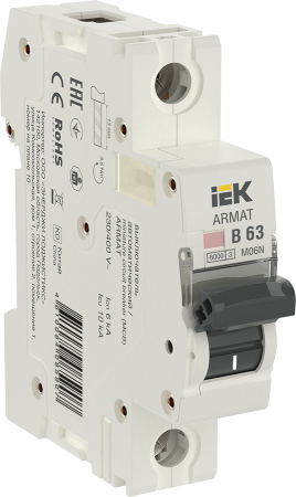 Выключатель автоматический ВА МОД M06N 1П В 63А ARMAT IEK
