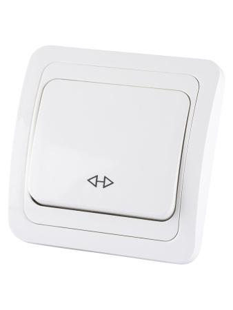 Перекрестный выключатель 1-кл. 10А белый "Валдай" TDM