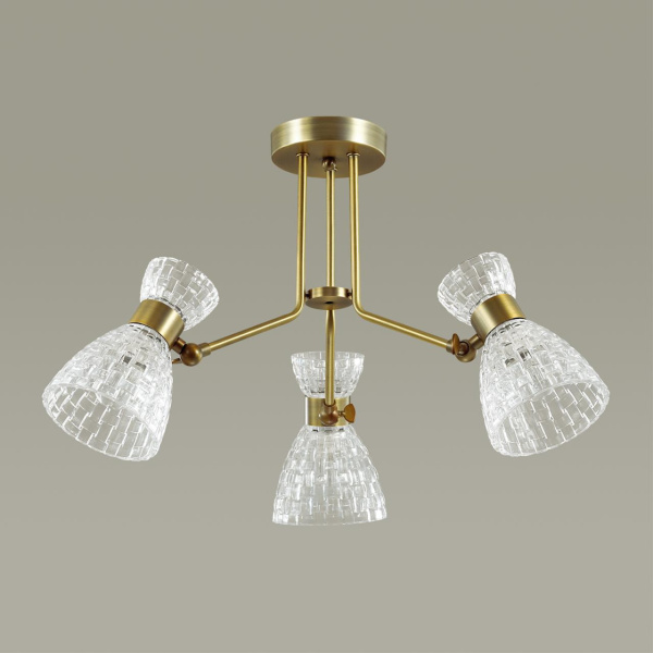 Люстра потолочная E14 3*40W 220V JACKIE античная бронза LUMION