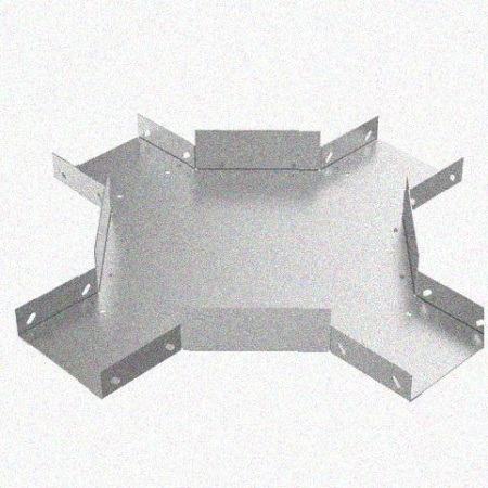 Лоток крестообразный замковый глухой КМЗГ 100х50 УТ1,5, горячее цинкование, S1,0
