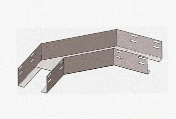 Лоток угловой глухой КГГ 200х80-90 УХЛ1 поворот на 90, горячее цинкование S1,0