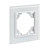 Минск Рамка 1-местная стеклянная белая EKF