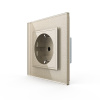 Розетка электрическая 16А 1 пост, цвет шампань Livolo Розетка электрическая 16А 1 пост, цвет шампань Livolo