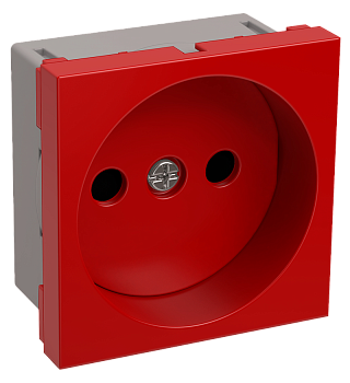 РКС-20-22-П-К Розетка без з/к 2к (на 2 модуля) ПРАЙМЕР красная IEK
