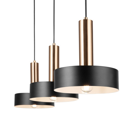 Подвесной светильник 3*E27 40Вт Черный и Латунь IP20 Izza FR4008PL-03BBS Freya
