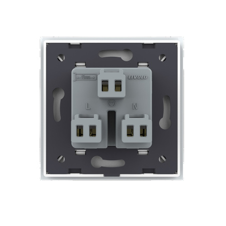 Розетка универсальная 1 модуль Белая Livolo