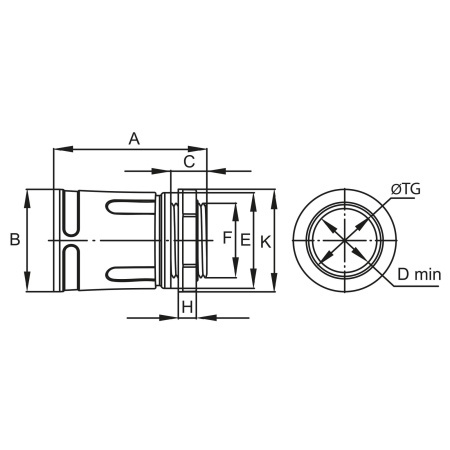 Муфта труба-коробка, IP67, М25х1.5, д.25мм DKC