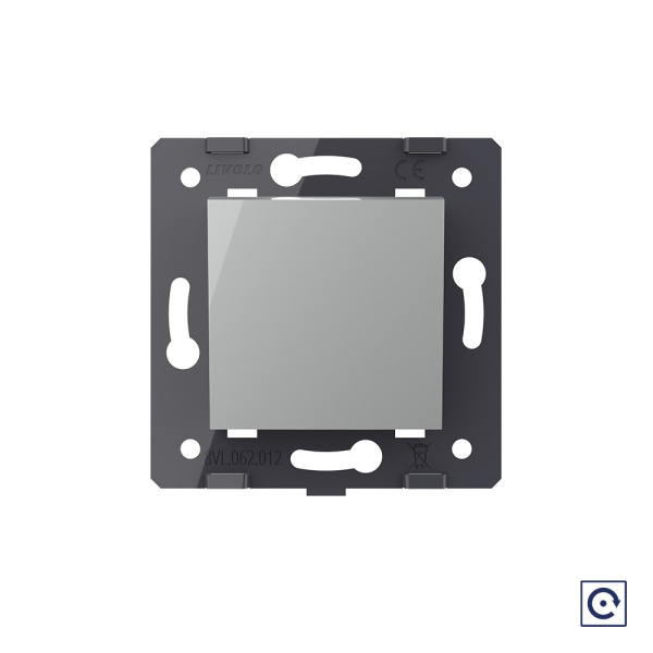 Одноклавишная механическая кнопка (звонок), цвет серый (механизм) Livolo