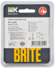 BRITE Рамка 1-мест. РУ-1-2-БрТБ стекло бр. IEK