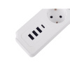 Удлинитель Power Strip USB Extended 3 Euro 16А, 4 USB 3A+C с блоком 5В/3.4А, кабель 1,4м RocketSocket, цвет белый
