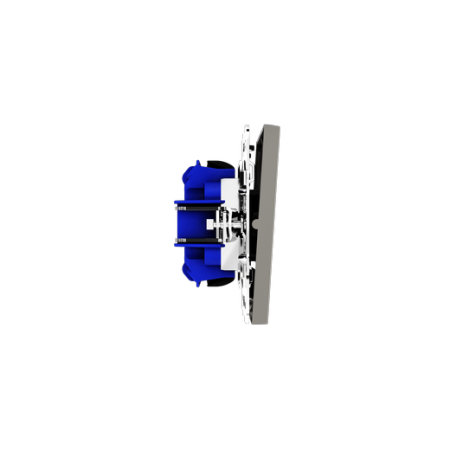 Выключатель встраиваемый Voltum S70 двухклавишный с подсветкой 10А, (кашемир)