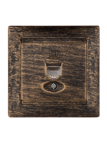 Розетка компьютерная RJ45 старинная бронза "Лама" TDM Розетка компьютерная RJ45 старинная бронза "Лама" TDM