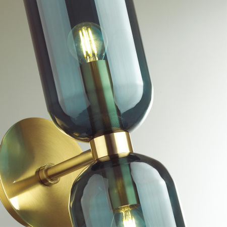 Бра с выкл.E14 2*60W ORINOCO бронзовый/синий ODEON LIGHT