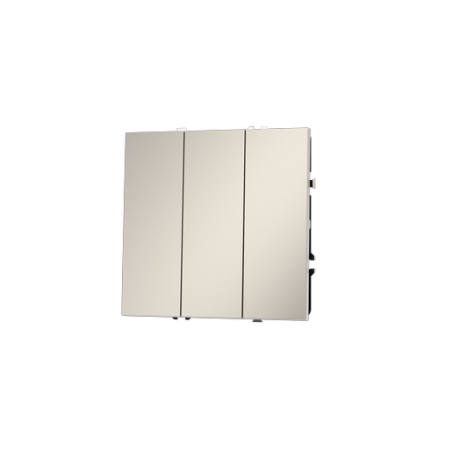 Выключатель встраиваемый Voltum S70 трехклавишный 10А, (кашемир)