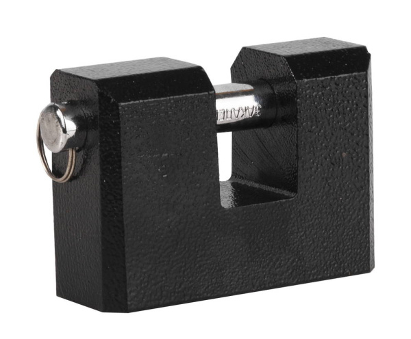 Замок навесной "Мастер" усиленный, дисковый механизм секрета, ключ 7 PIN, дужка d-14мм, 90мм ЗУБР