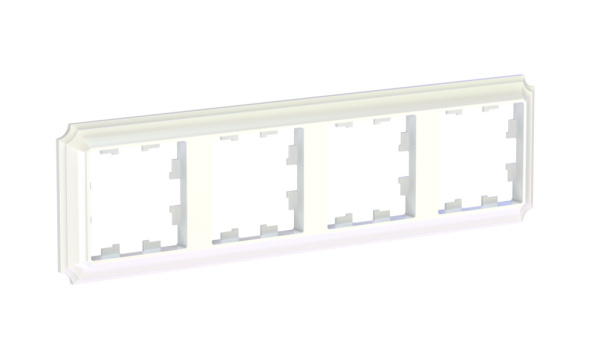ATLASDESIGN ANTIQUE 4-постовая РАМКА, универсальная, ЖЕМЧУГ Schneider Electric