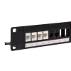 Патч-панель модульная TERACOM PRO 19'' 1U неэкранированная 24 порта с органайзером (пустая) EKF